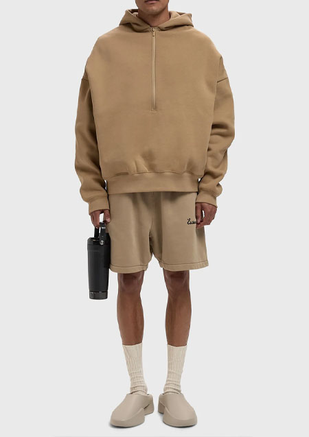 FOG ESSENTIALS Property Lounge Half Zip Hoodie  | DUNE