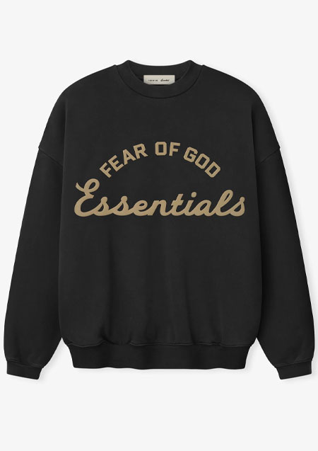 FOG ESSENTIALS Training 90s Crewneck Sweatwshirt | FADED BLACK