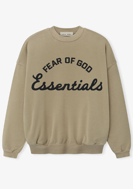 FOG ESSENTIALS Training 90s Crewneck Sweatwshirt | FADED DUNE