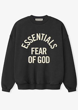 FOG ESSENTIALS Campus 90s Crewneck Sweatshirt | FADED BLACK
