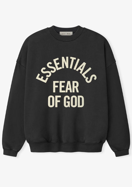 FOG ESSENTIALS Campus 90s Crewneck Sweatshirt | FADED BLACK