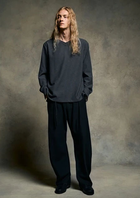 wjk relax banana slacks | black99