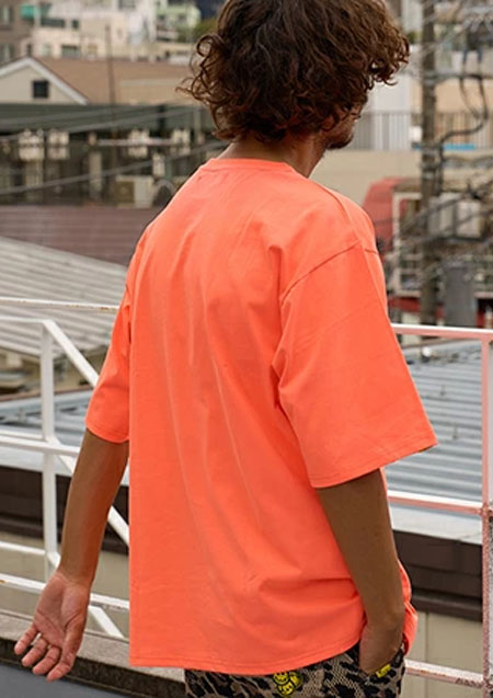 STUD MUFFIN 7ozコットン天竺 メタルスタッズスマイル SSシャツ Tシャツ | F.ORANGE