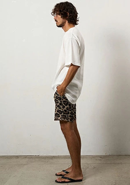 STUD MUFFIN スタッドマフィン コットンヘビーワッフル ワンポイント刺繍 オーバーサイズSSシャツ | WHITE