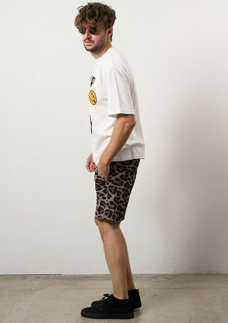 STUD MUFFIN TCパイル アンカーロープ刺繍スマイルパフパッチオーバーサイズSSシャツ Tシャツ | WHITE