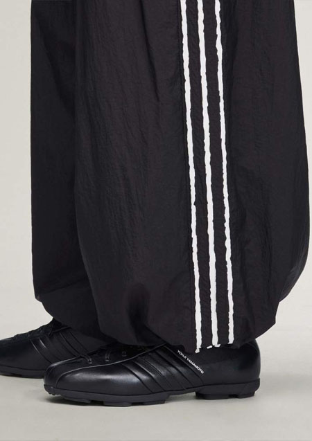 Y-3 RAW EDGE 3 STRIPES WIDE PANTS | BLACK