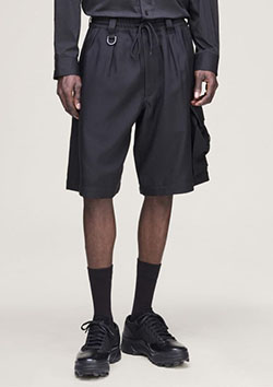 Y-3 SPORT UNIFORM CARGO SHORTS | BLACK