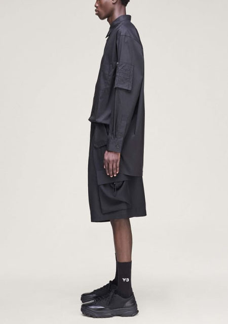 Y-3 SPORT UNIFORM CARGO SHORTS | BLACK
