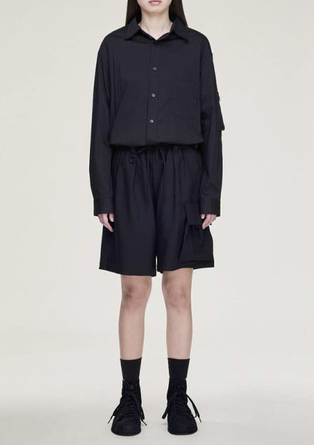 Y-3 SPORT UNIFORM CARGO SHORTS | BLACK