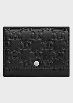 CELINE MONOGRAM CARD CASE | 38SI BLACK