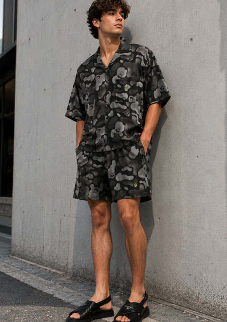 BARROW CAMO SHORTS | 110BLACK