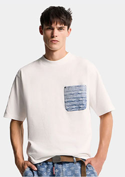 DSQUARED2 Monogram ポケット付き Tシャツ | 100WHITE