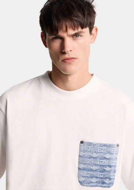 DSQUARED2 Monogram ポケット付き Tシャツ | 100WHITE