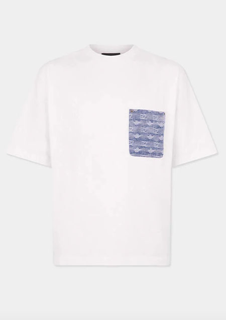 DSQUARED2 Monogram ポケット付き Tシャツ | 100WHITE