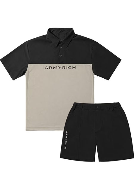 ARMYRICH (26SS)ストレッチナイロンメッシュポロシャツ | BLACK