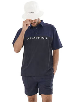 ARMYRICH (26SS)ストレッチナイロンメッシュポロシャツ | NAVY