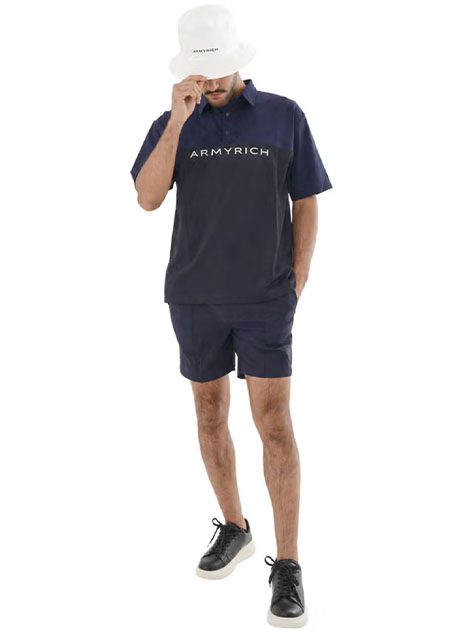 ARMYRICH (26SS)ストレッチナイロンメッシュポロシャツ | NAVY