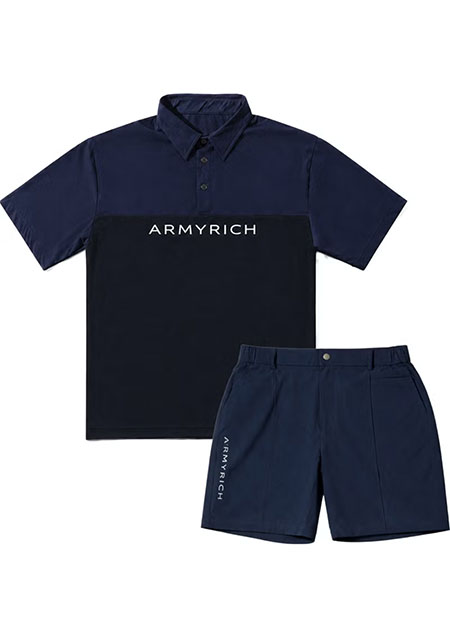 ARMYRICH (26SS)ストレッチナイロンメッシュポロシャツ | NAVY