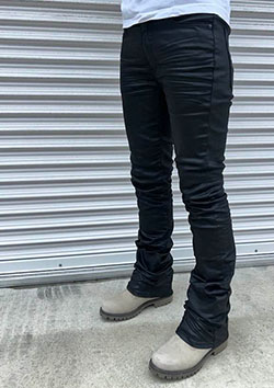 mnml X598 SKINNY STACKED DENIM | WAXED BLACK