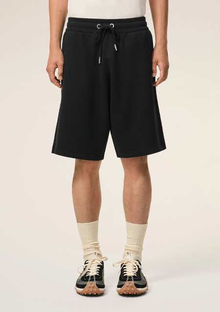 AMI PARIS ライトループバック コットンフリース Ami de Coeur ショートパンツ | 045BLACK