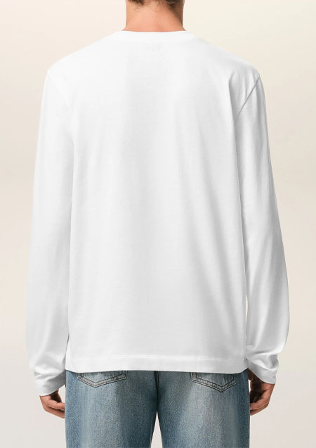 AMI PARIS LOGO L/S TEE | 100WHITE