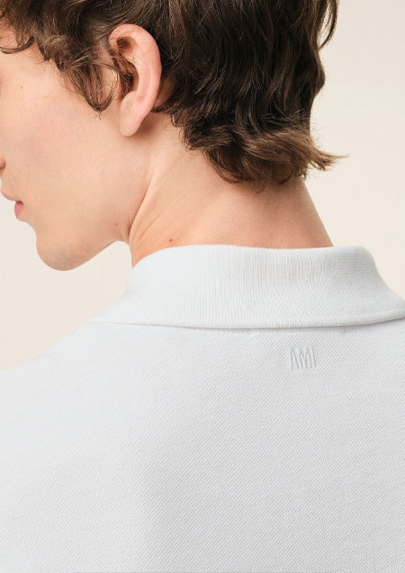 AMI PARIS コットンピケ Ami de Coeur ポロシャツ | 100WHITE