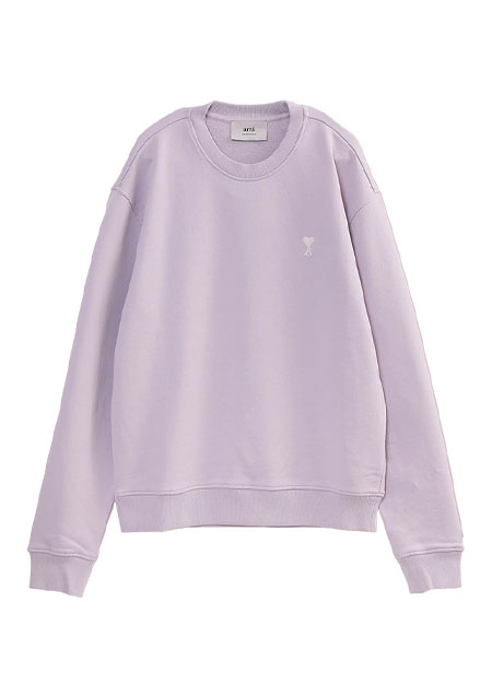 AMI PARIS LOGO SWEATCREAW | 504LILAC