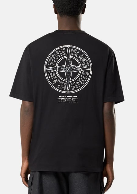 STONE ISLAND LOGO TEE | V0029BLACK