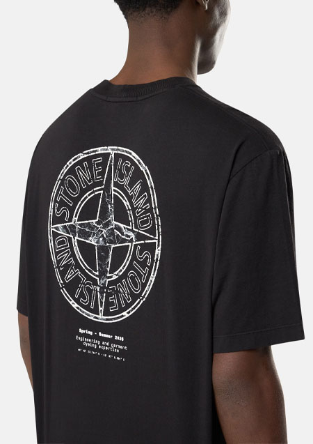 STONE ISLAND LOGO TEE | V0029BLACK