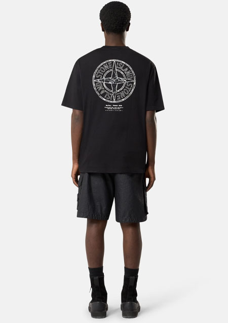 STONE ISLAND LOGO TEE | V0029BLACK