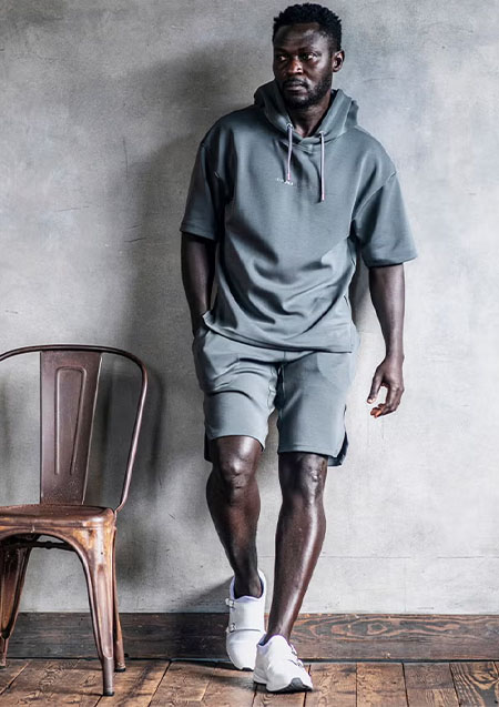1PIU1UGUALE3 WIDE SHORTS | 95GRAY