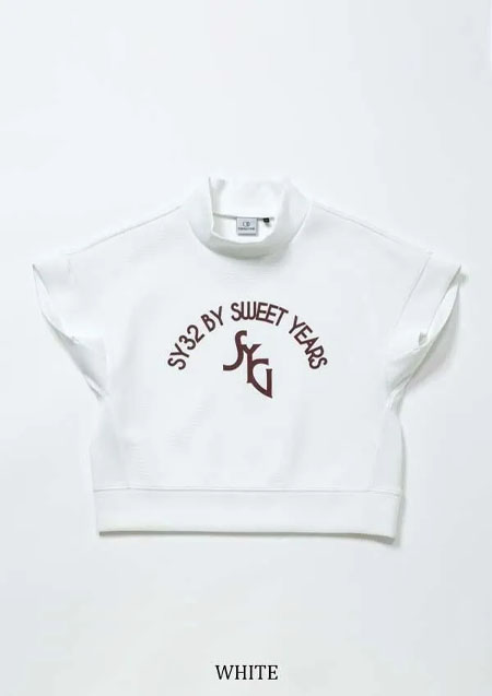 SY32 GOLF DOUBLE MESH KNIT SLEEVLESS SHIRTS | WHITE | LADIES