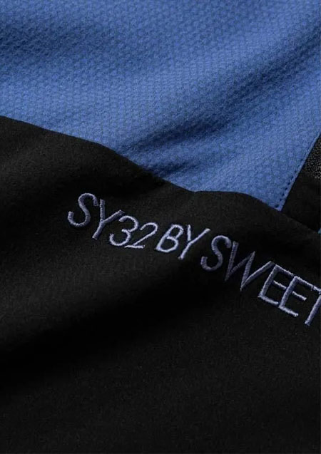 SY32 GOLF FLOAT DRY HALF SLEEVE ZIP SHIRTS | BLUE | MENS