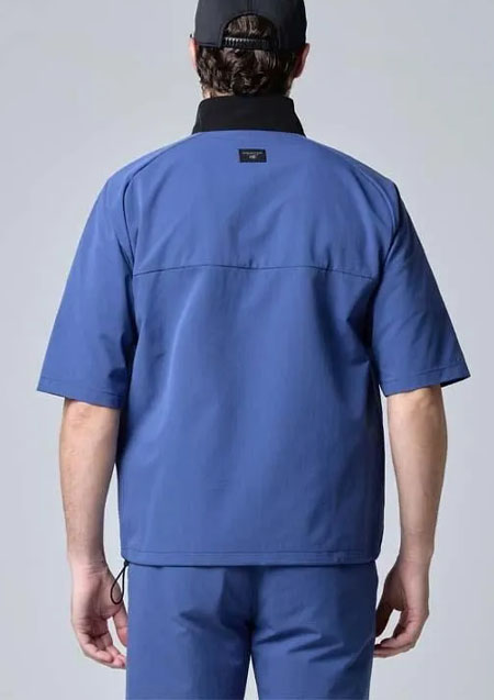 SY32 GOLF FLOAT DRY HALF SLEEVE ZIP SHIRTS | BLUE | MENS