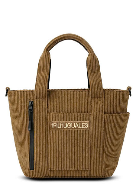 1PIU1UGUALE3 GOLF Corduroy 2WayTote BagSMALL | 75BROWN