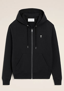 AMI PARIS Ami de Coeur Zipped Hoodie | 045BLACK