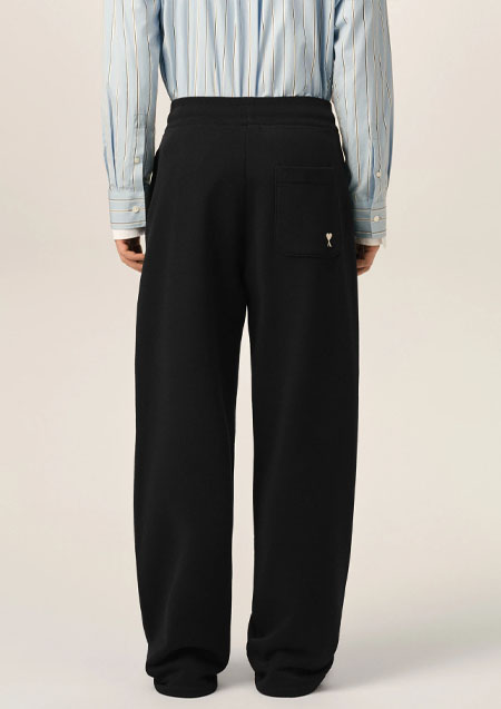 AMI PARIS JOGGING WITH CONTRASTED AMI DE COEUR | 045BLACK
