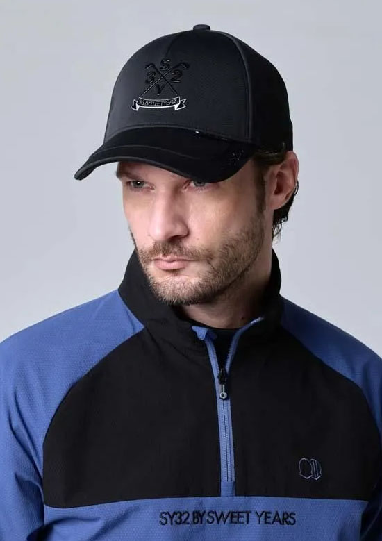 SY32 GOLF DOUBLE FACE CAP SYG-26A9-08 | BLACK