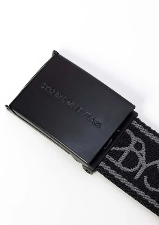 SY32 GOLF STRETCH LOGO TAPE BELT SYG-26A9-05 | BLACK