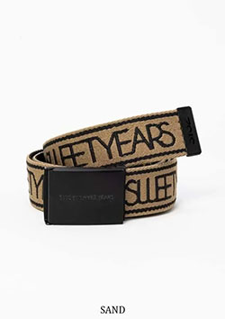 SY32 GOLF STRETCH LOGO TAPE BELT SYG-26A9-05 | SAND
