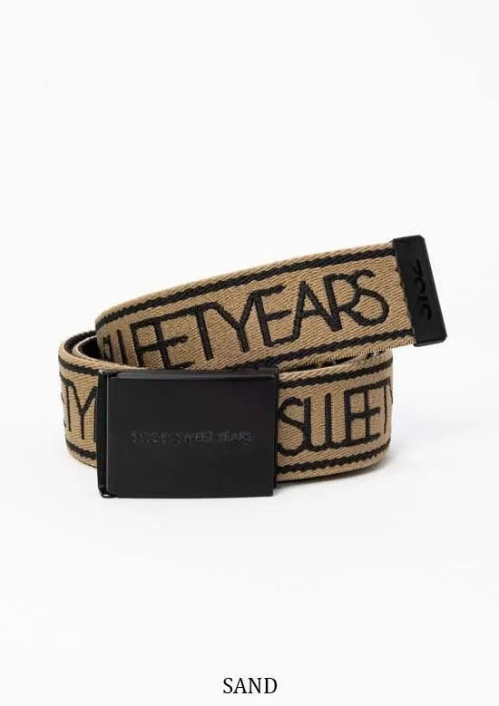SY32 GOLF STRETCH LOGO TAPE BELT SYG-26A9-05 | SAND