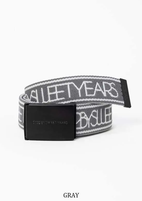 SY32 GOLF STRETCH LOGO TAPE BELT SYG-26A9-05 | GRAY