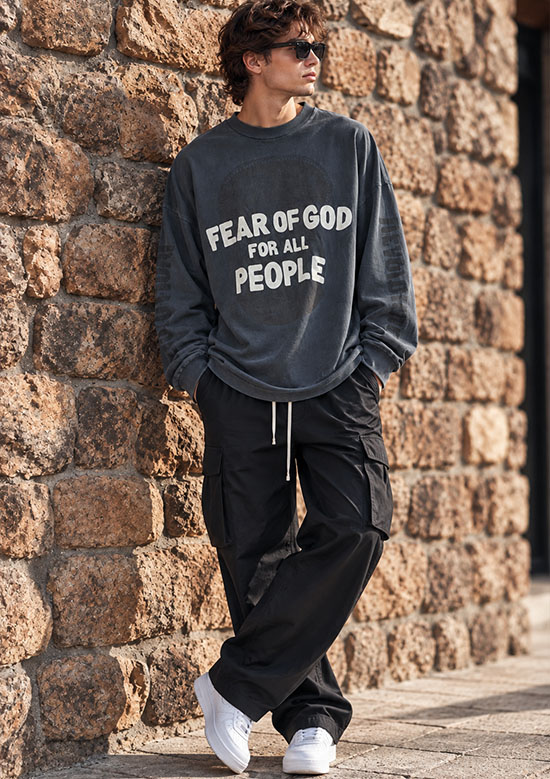 FEAR OF GOD RELAXED LONG-SLEEVE FUTURE TEE FG25FW10-10403HWJ | 001 BLACK