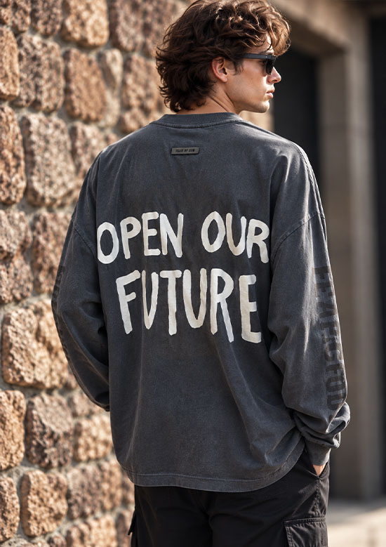 FEAR OF GOD RELAXED LONG-SLEEVE FUTURE TEE FG25FW10-10403HWJ | 001 BLACK