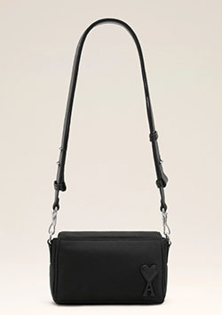 AMI PARIS パデッドナイロンキャンバス Marcel ランチボックス バッグ | 001BLACK