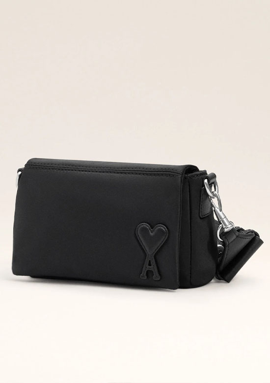 AMI PARIS パデッドナイロンキャンバス Marcel ランチボックス バッグ | 001BLACK