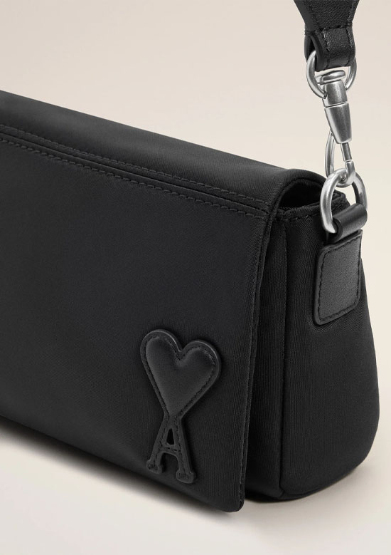 AMI PARIS パデッドナイロンキャンバス Marcel ランチボックス バッグ | 001BLACK