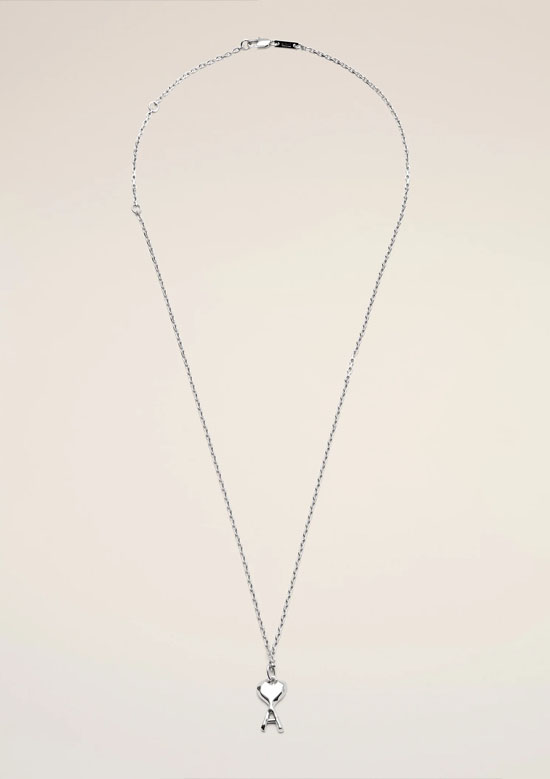 AMI PARIS シルバーフィニッシュ ブラス ネックレス ハンマード Ami de Coeur | 900SILVER