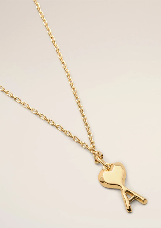 AMI PARIS ブラス Ami De Coeur スモールハンマード ペンダント | 902GOLD