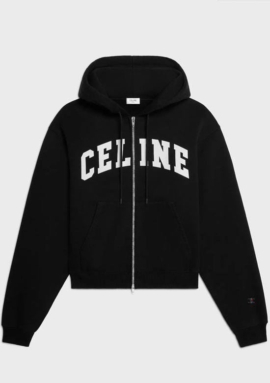 CELINE LOGO ZIP HOODIE